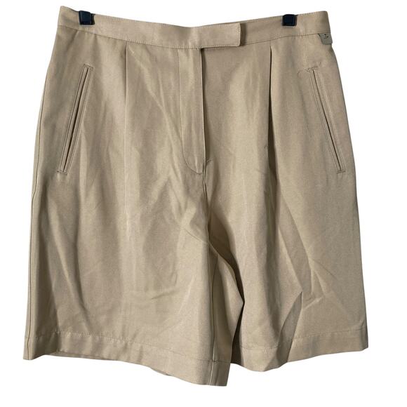 Liz Claiborne Pants - Liz Golf By Liz Claiborne Shorts Bermuda Womens 12 Beige Khaki Hi Waisted